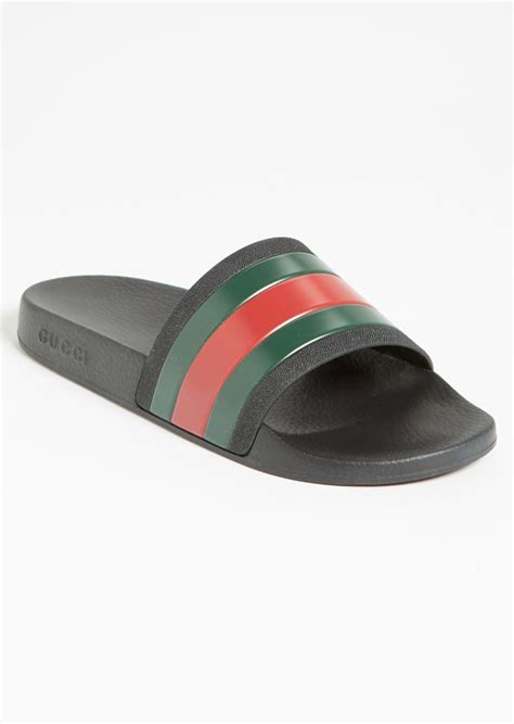 gucci pursuit satin slide sandals|Gucci sandals for sale.